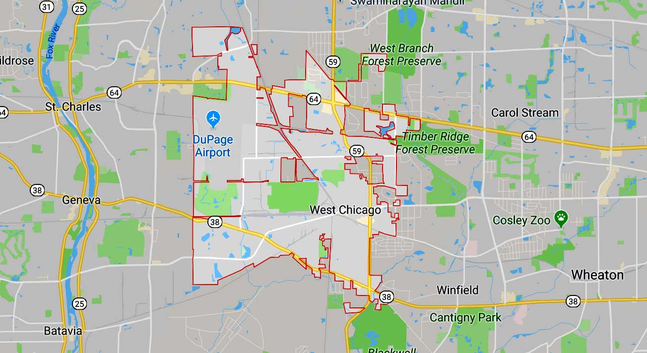 West-Chicago-Hail-Damage-Map2 west chicago storm damage map
