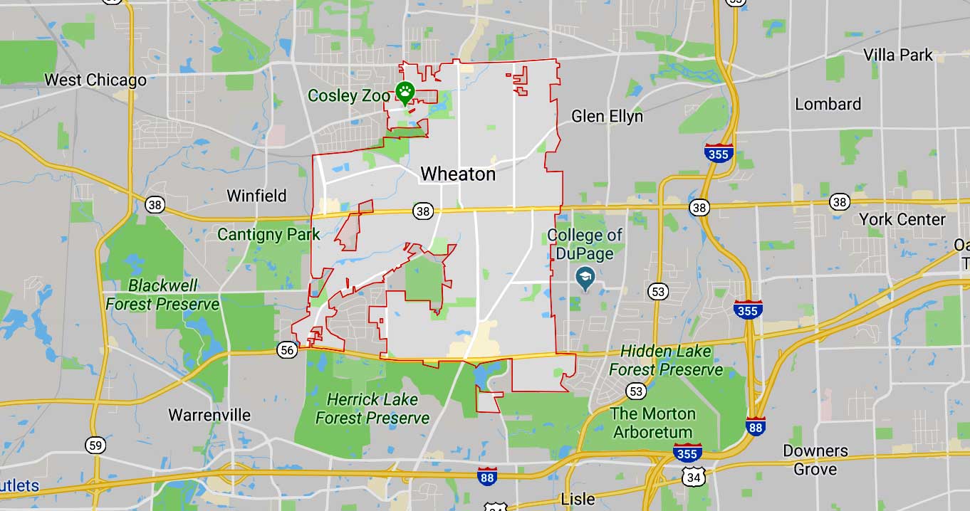 Wheaton-Il-Hail-Damage-Map wheaton Illinois hail damage map