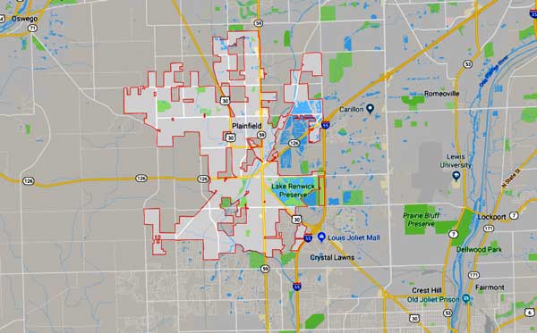 plainfield Illinois map