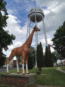 Delavan WI Water Tower and Giraffe